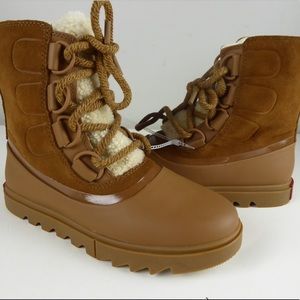 Sorel Waterproof Joan of Arctic Next Lite Suede Boots Shearling Microfleece NEW